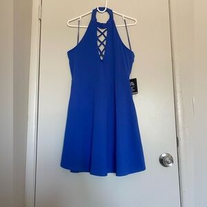 Express Royal Blue‎ Crisscross Top